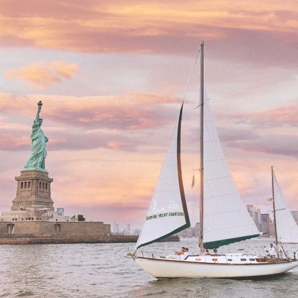 a small boat in a body of water